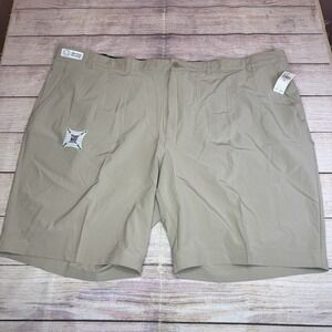 IZOD Golf SwingFlex Cargo Shorts 54W Big &‎ Tall 4-Way Stretch Khaki 10" Inseam